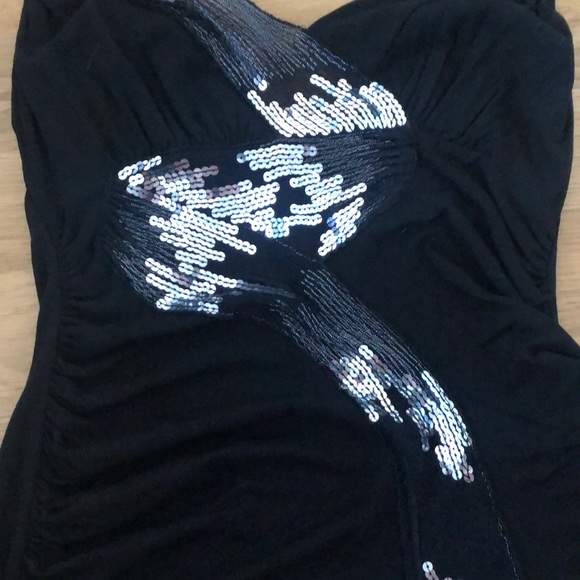 Black lace and sequin top - Picture 2 of 6